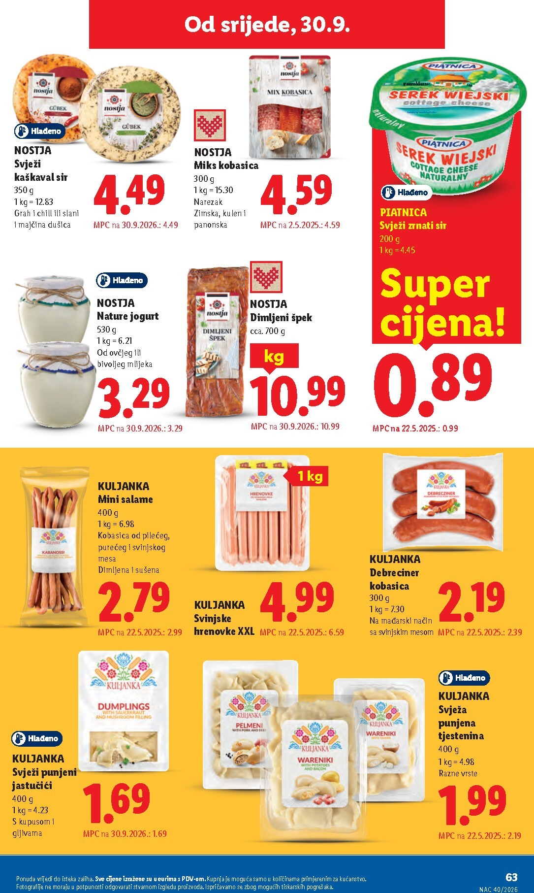 lidl - Aktualni katalog Lidl od ponedjeljka, 28.09.2026 do nedjelje, 04.10.2026 - page: 63