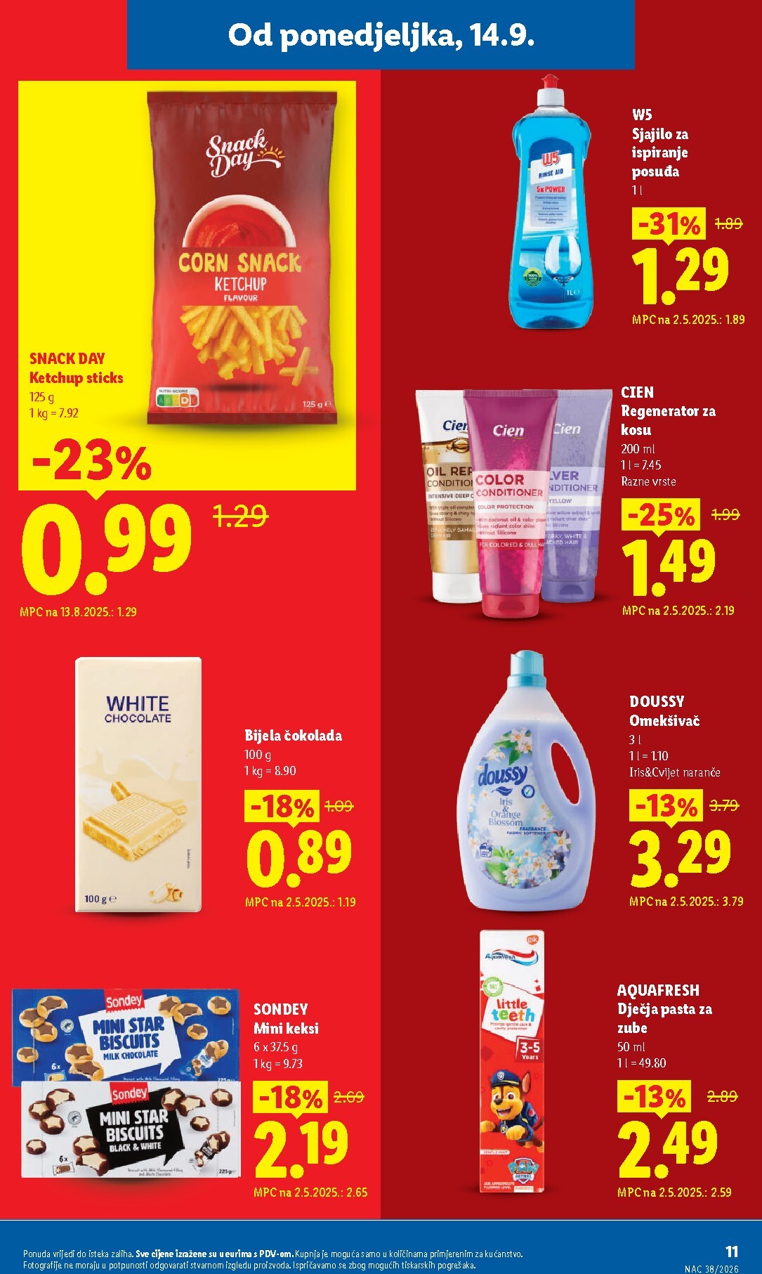 lidl - Aktualni katalog Lidl - Svaki tjedan trajno snižene cijene od ponedjeljka, 05.10.2026 do subote, 31.10.2026 - page: 11
