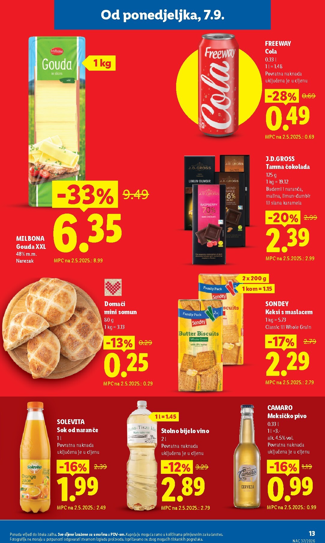 lidl - Aktualni katalog Lidl - Svaki tjedan trajno snižene cijene od ponedjeljka, 05.10.2026 do subote, 31.10.2026 - page: 13