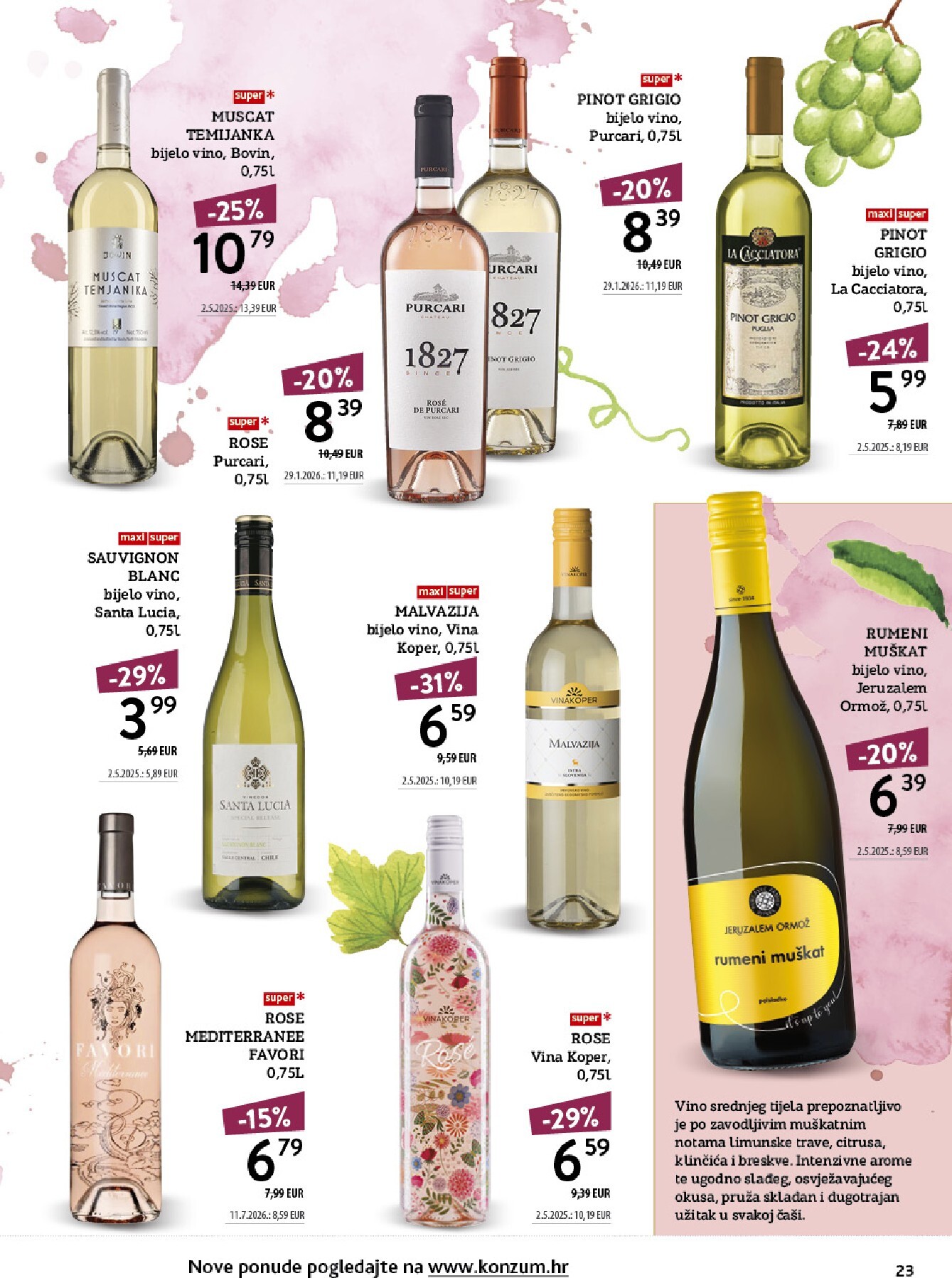 konzum - Aktualni katalog Konzum - Vinoteka od ponedjeljka, 12.10.2026 do nedjelje, 25.10.2026 - page: 23