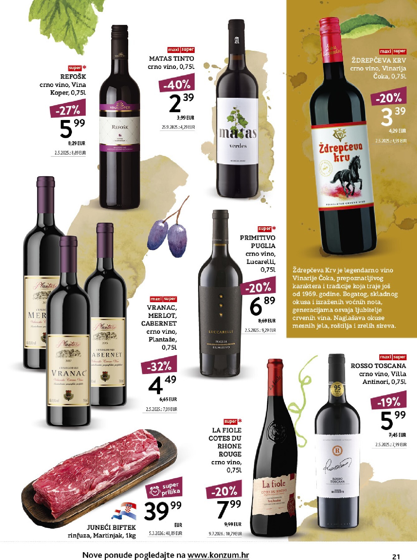 konzum - Aktualni katalog Konzum - Vinoteka od ponedjeljka, 12.10.2026 do nedjelje, 25.10.2026 - page: 21