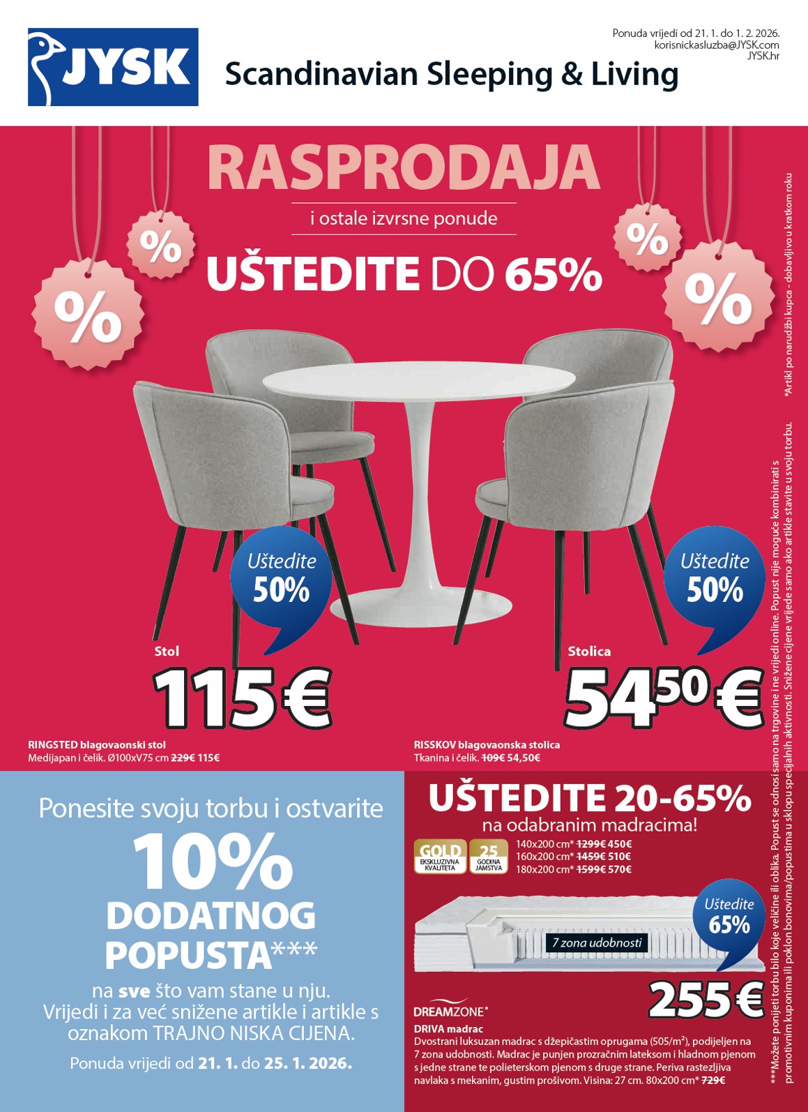 jysk - Prelistajte katalog JYSK - Tjedne ponude, vrijedi od 21.01. do 01.02.