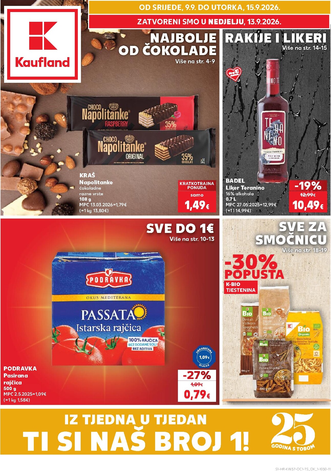 kaufland - Novi Kaufland - Ti si naš broj 1 katalog od srijede, 09.09.2026 do utorka, 15.09.2026