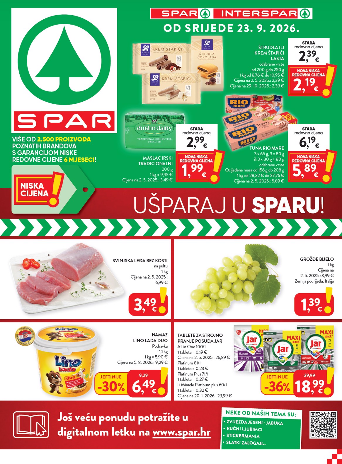 spar - Novi SPAR katalog od srijede, 23.09.2026 do utorka, 29.09.2026