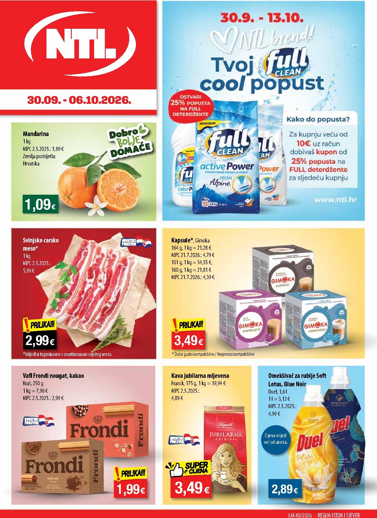 ntl - Aktualni katalog NTL - Sjever i Istok od srijede, 30.09.2026 do utorka, 06.10.2026