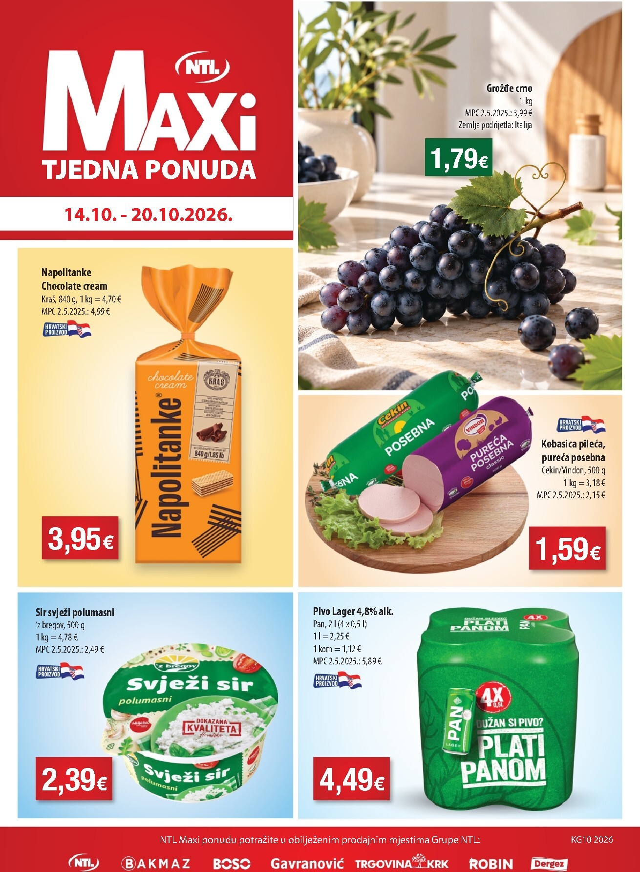 ntl - Aktualni katalog NTL - Maxi tjedna ponuda od srijede, 14.10.2026 do utorka, 20.10.2026 - page: 1