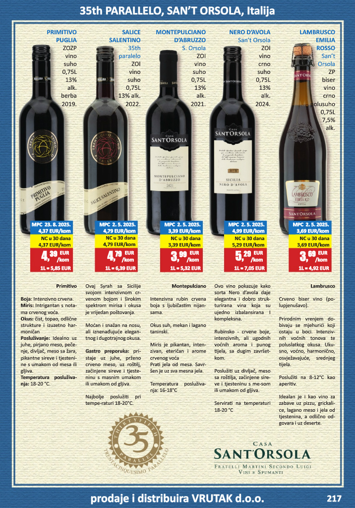 vrutak - Prelistajte katalog Vrutak - Vinski Katalog, vrijedi od 01.11. do 31.10. - page: 217