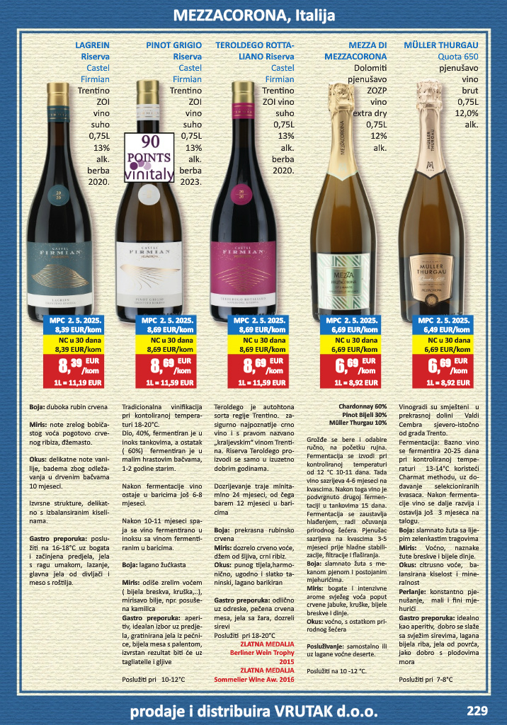 vrutak - Prelistajte katalog Vrutak - Vinski Katalog, vrijedi od 01.11. do 31.10. - page: 229
