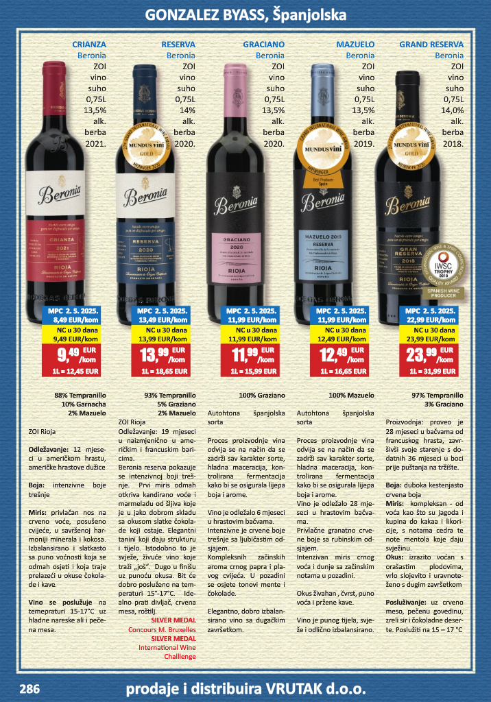 vrutak - Prelistajte katalog Vrutak - Vinski Katalog, vrijedi od 01.11. do 31.10. - page: 286