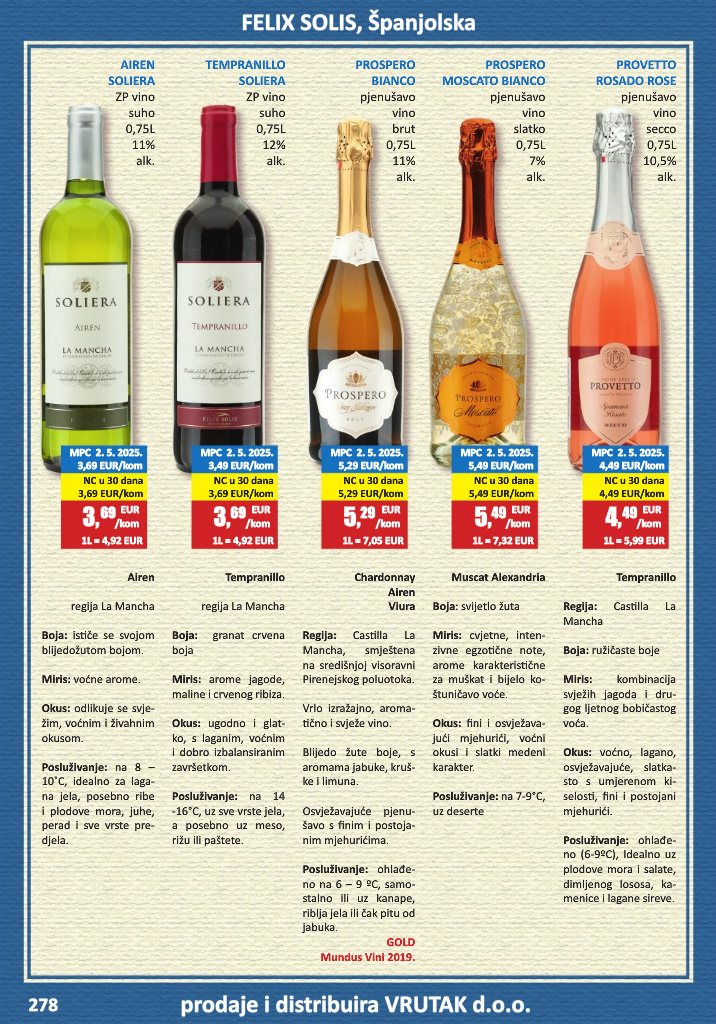 vrutak - Prelistajte katalog Vrutak - Vinski Katalog, vrijedi od 01.11. do 31.10. - page: 278