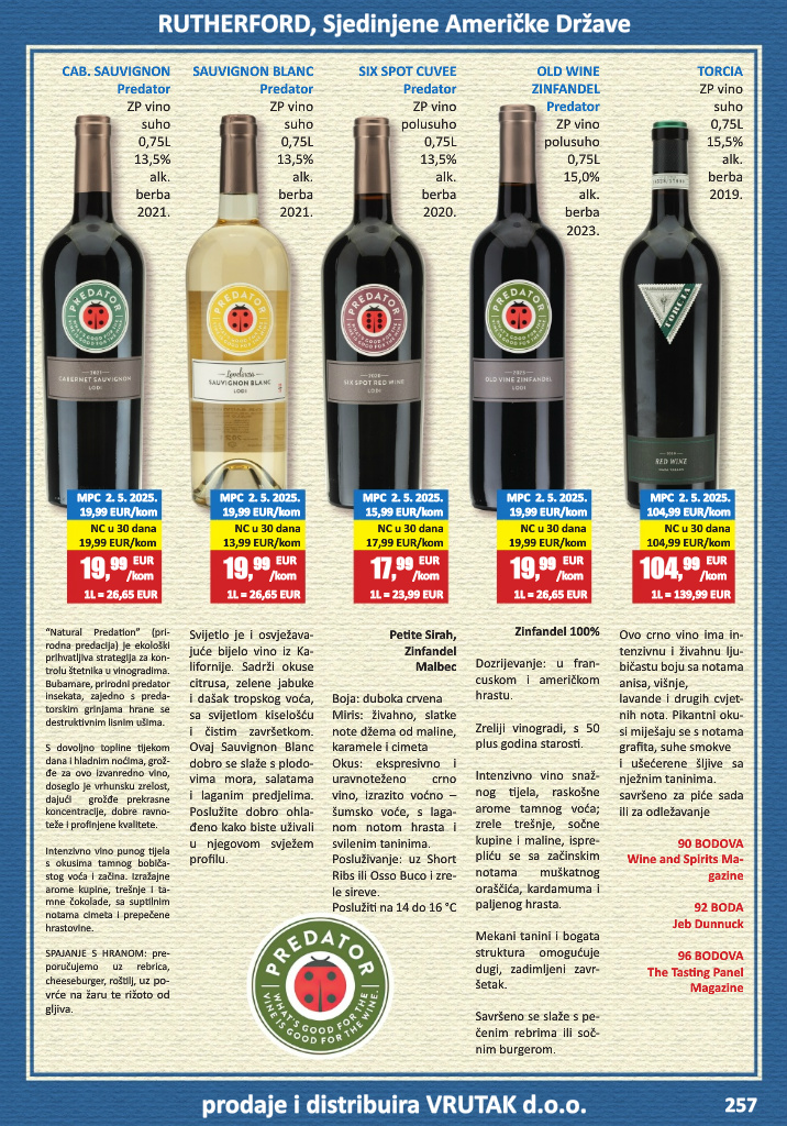 vrutak - Prelistajte katalog Vrutak - Vinski Katalog, vrijedi od 01.11. do 31.10. - page: 257