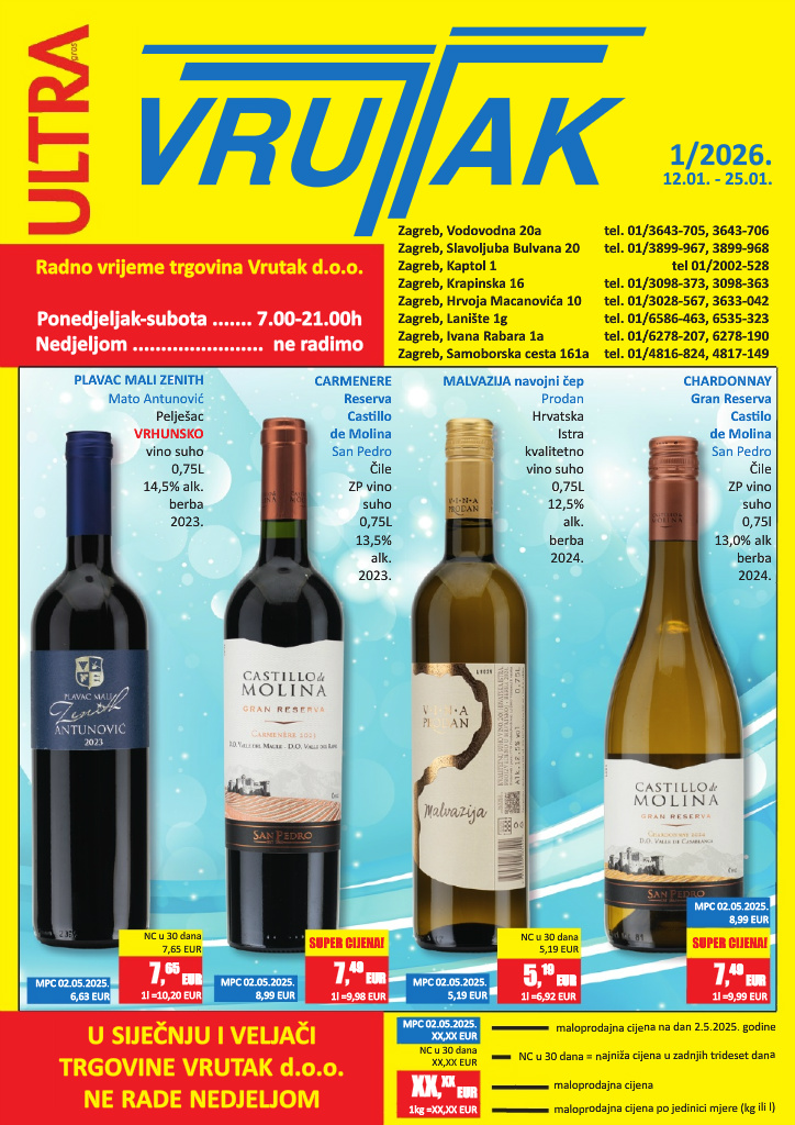 vrutak - Prelistajte katalog Vrutak - Katalog siječanj, vrijedi od 12.01. do 25.01.