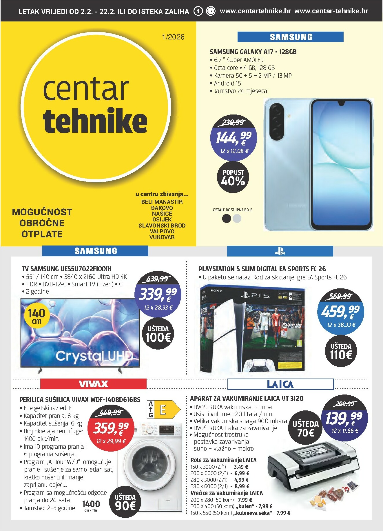 centar-tehnike - Prelistajte katalog Centar tehnike, vrijedi od 02.02.2026 do 22.02.2026