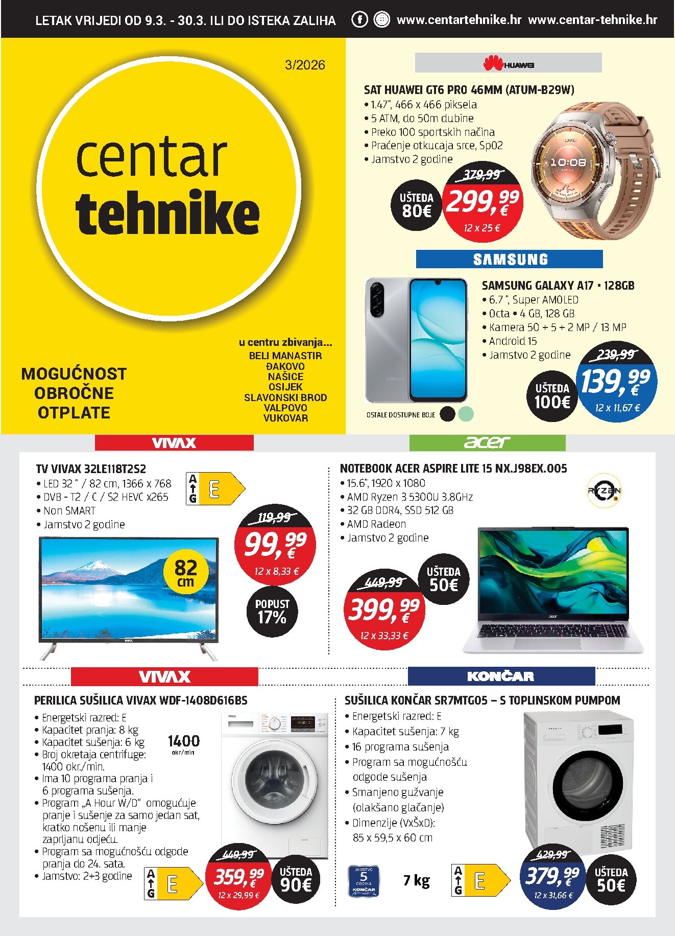 centar-tehnike - Prelistajte katalog Centar tehnike, vrijedi od 09.03.2026 do 30.03.2026