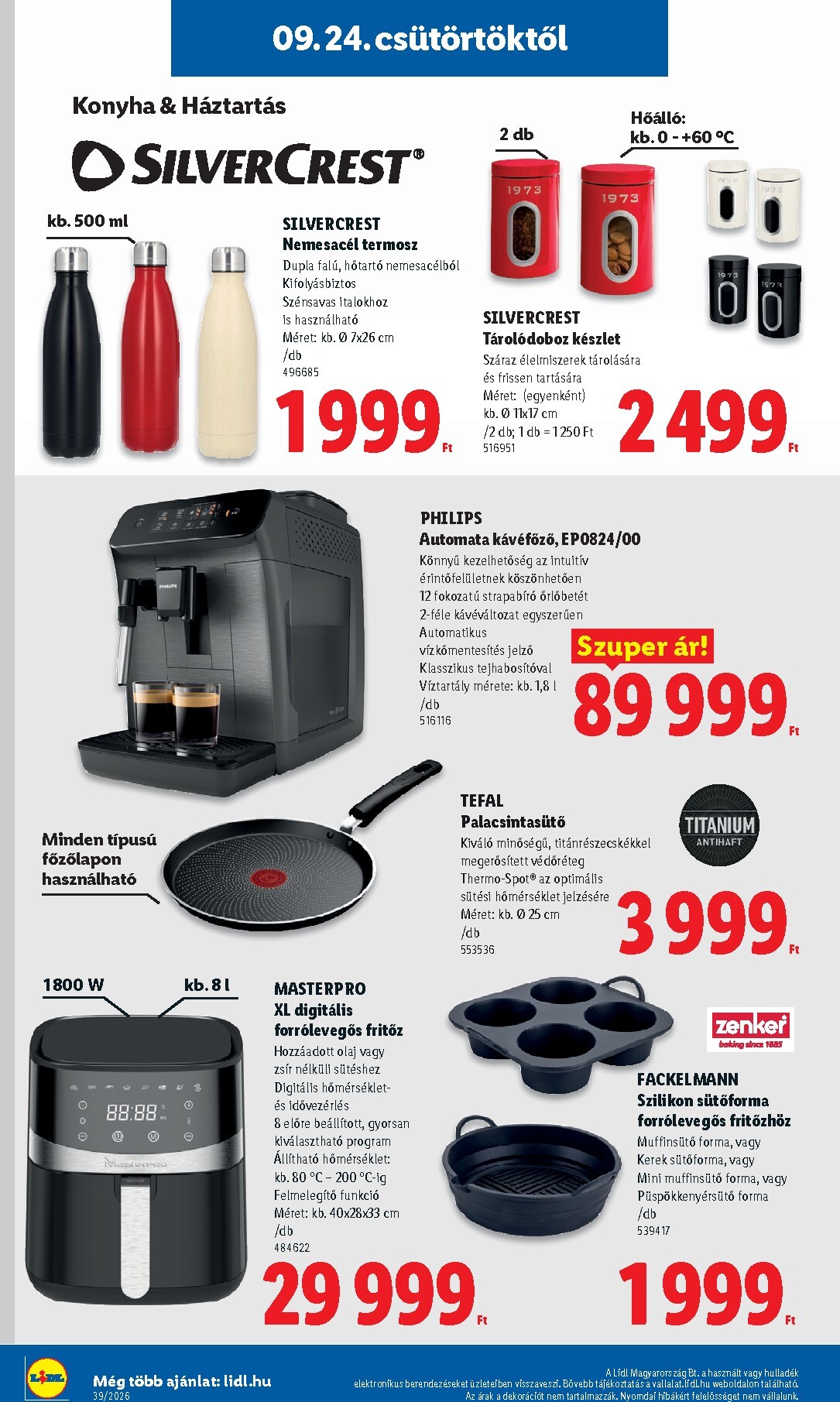 lidl - Lidl hirdetmény a következő hétre csütörtöktől 2026.09.24.-tól szerdától 2026.09.30.-ig - page: 26