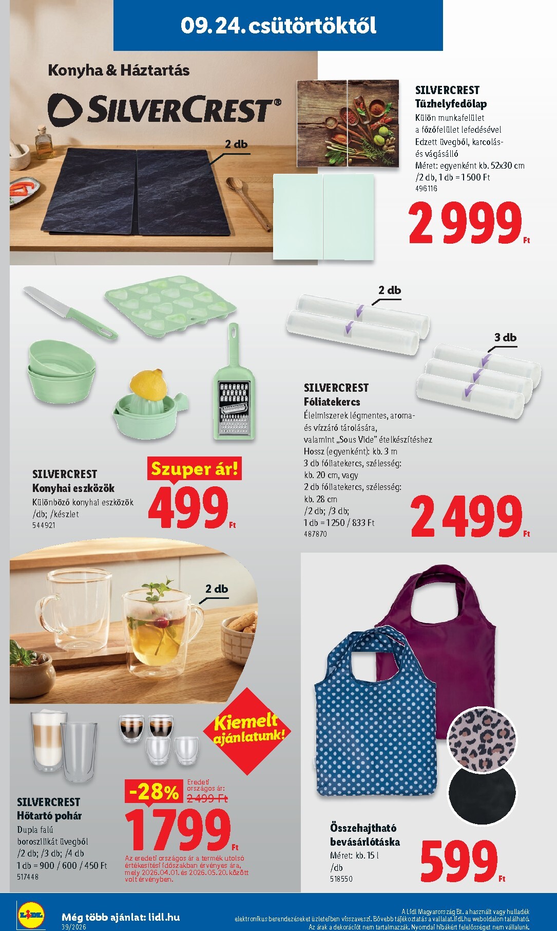 lidl - Lidl hirdetmény a következő hétre csütörtöktől 2026.09.24.-tól szerdától 2026.09.30.-ig - page: 28