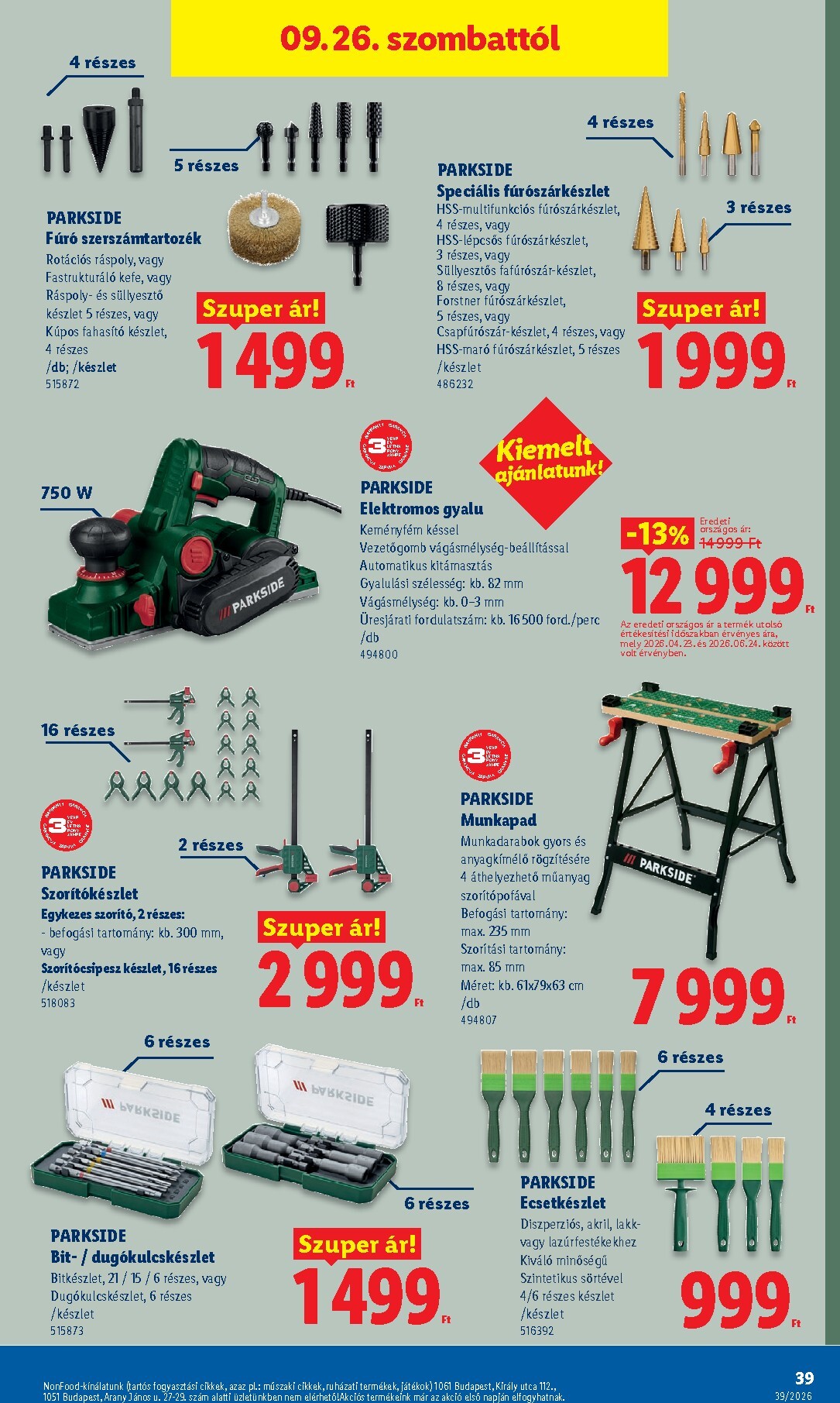lidl - Aktuális Lidl szórólap érvényes csütörtöktől 2026.09.24.-től szerdától 2026.09.30.-ig - page: 39