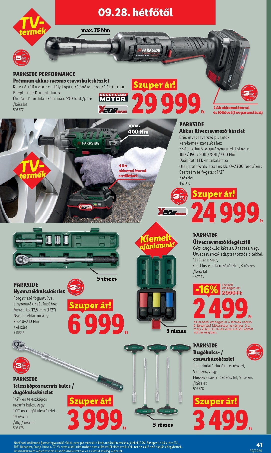 lidl - Aktuális Lidl szórólap érvényes csütörtöktől 2026.09.24.-től szerdától 2026.09.30.-ig - page: 41