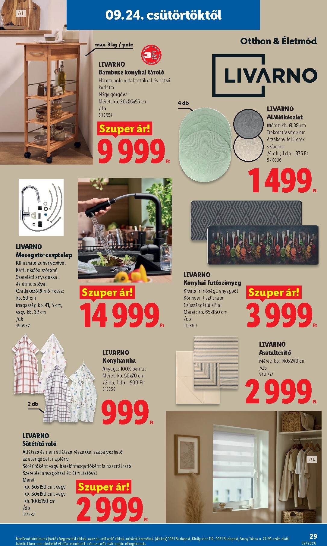 lidl - Aktuális Lidl szórólap érvényes csütörtöktől 2026.09.24.-től szerdától 2026.09.30.-ig - page: 29