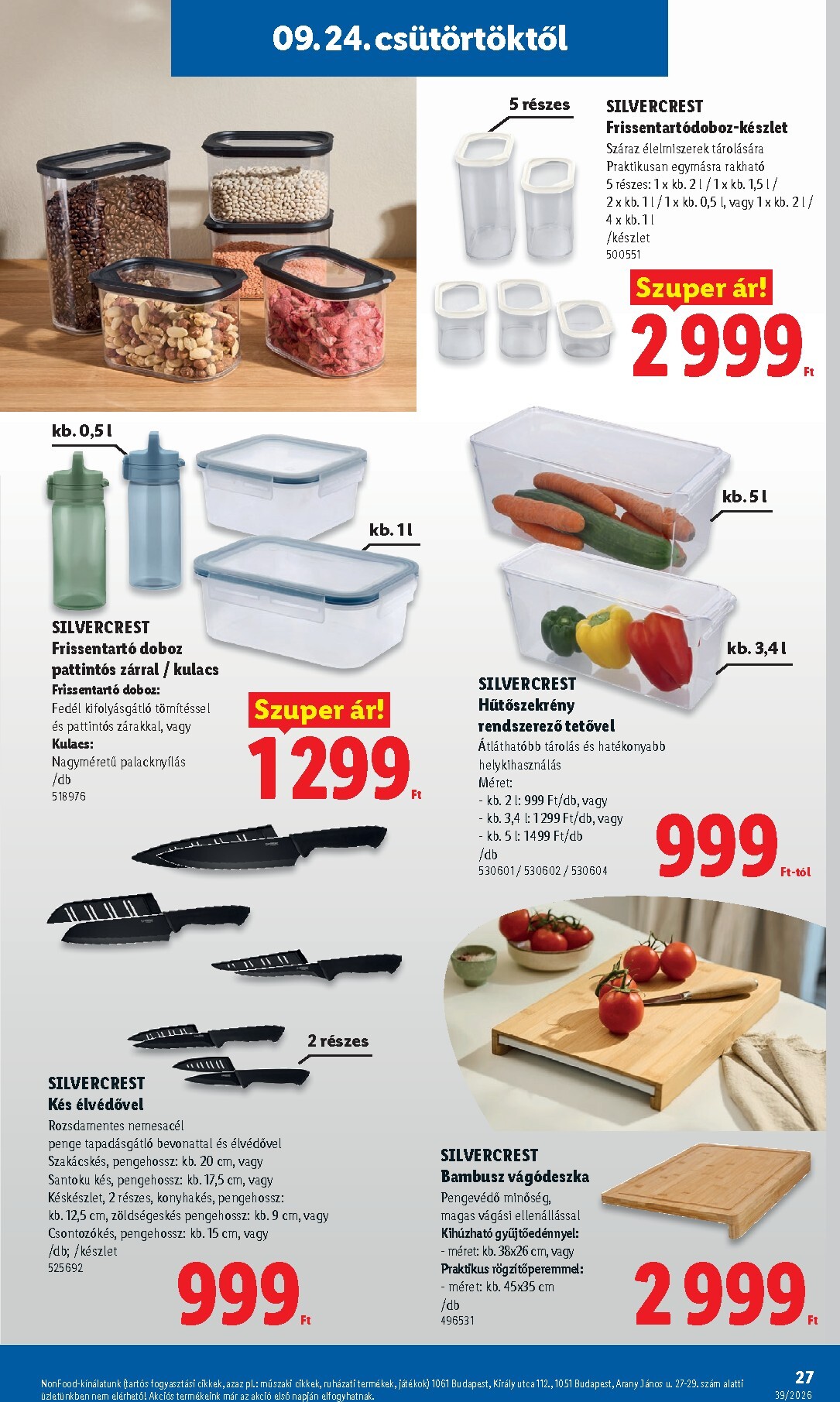 lidl - Aktuális Lidl szórólap érvényes csütörtöktől 2026.09.24.-től szerdától 2026.09.30.-ig - page: 27