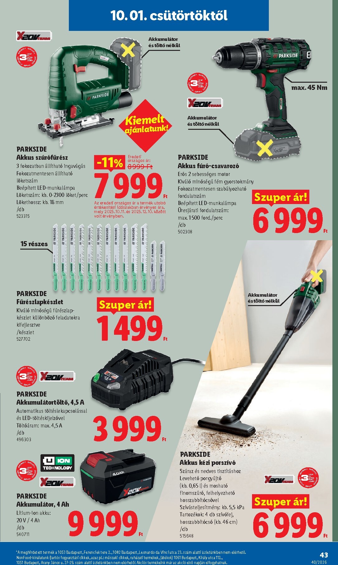 lidl - Lidl hirdetmény a következő hétre csütörtöktől 2026.10.01.-tól szerdától 2026.10.07.-ig - page: 43