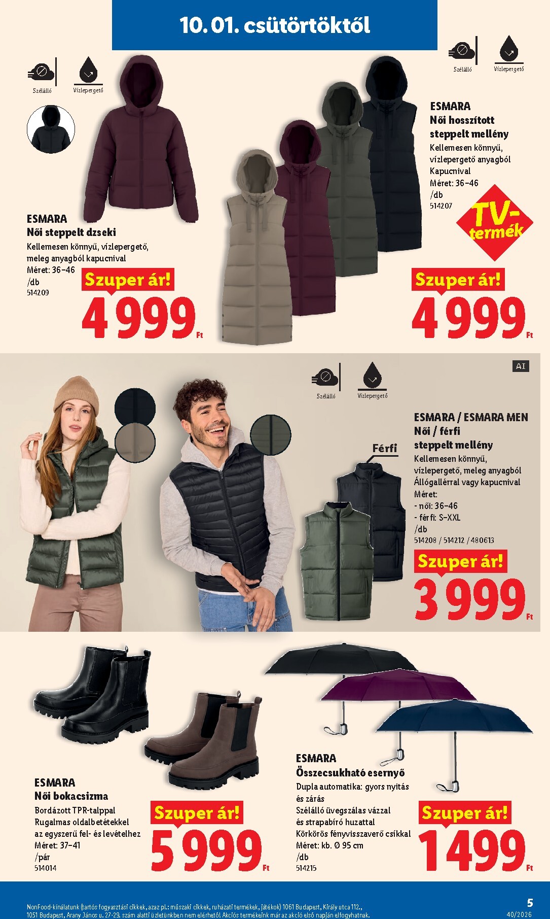 lidl - Lidl - Nonfood kínálatunk hirdetmény a következő hétre csütörtöktől 2026.10.01.-tól szerdától 2026.10.07.-ig - page: 5