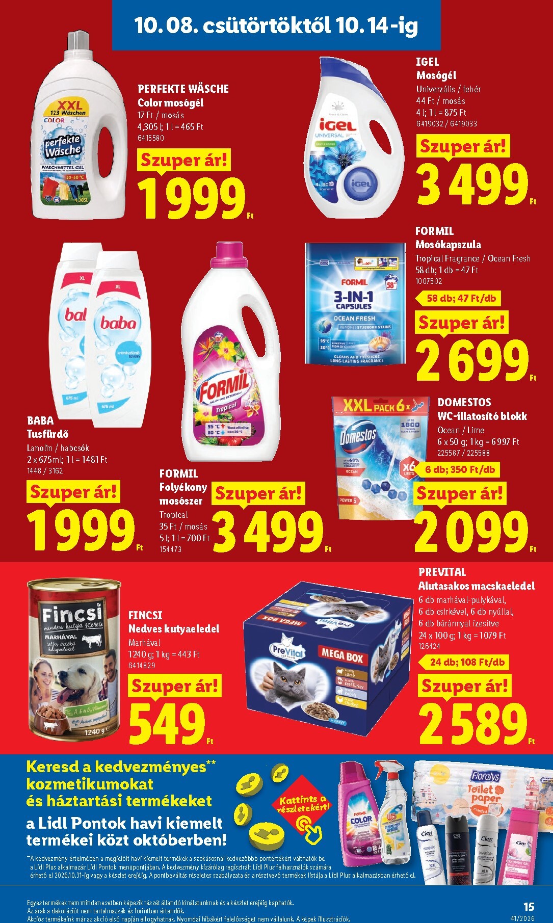 lidl - Lidl hirdetmény a következő hétre csütörtöktől 2026.10.08.-tól szerdától 2026.10.14.-ig - page: 15