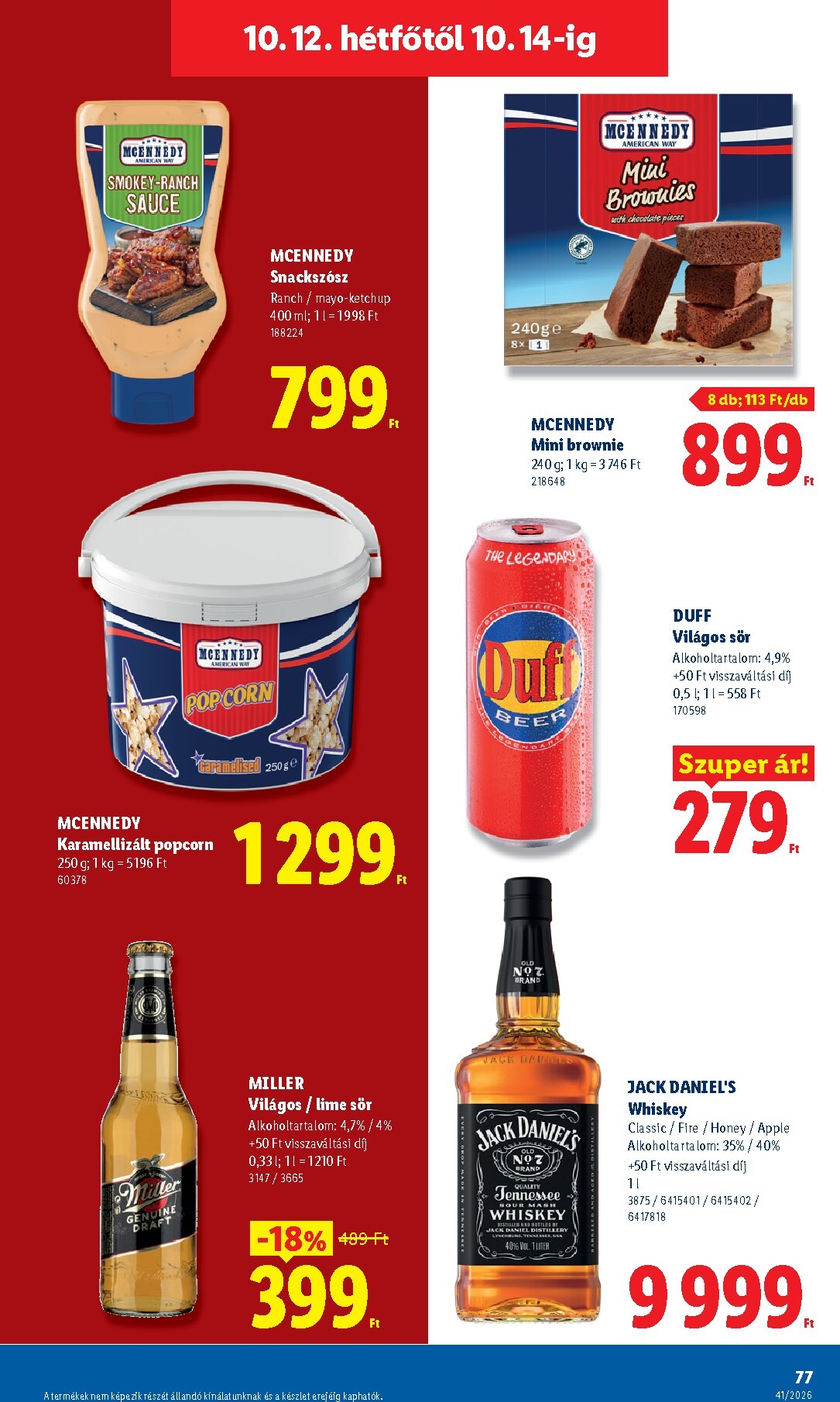 lidl - Lidl hirdetmény a következő hétre csütörtöktől 2026.10.08.-tól szerdától 2026.10.14.-ig - page: 77