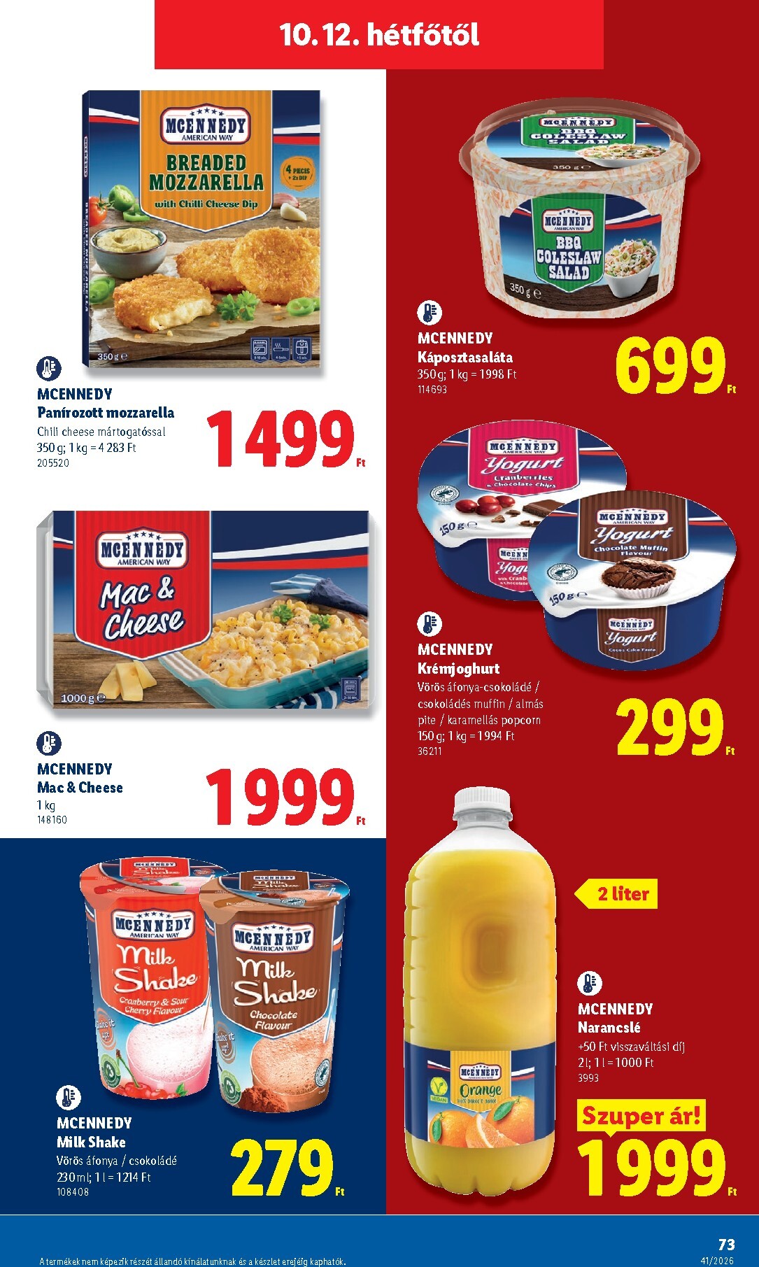 lidl - Lidl hirdetmény a következő hétre csütörtöktől 2026.10.08.-tól szerdától 2026.10.14.-ig - page: 73