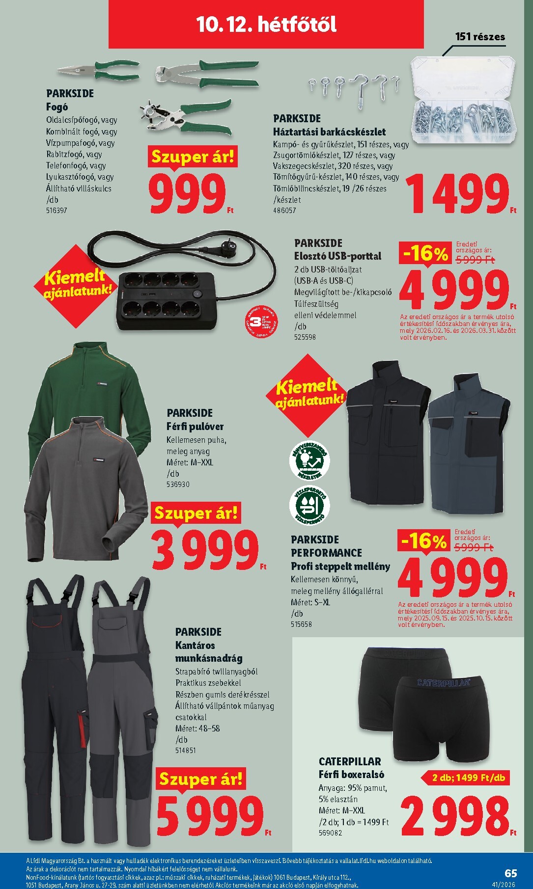 lidl - Lidl hirdetmény a következő hétre csütörtöktől 2026.10.08.-tól szerdától 2026.10.14.-ig - page: 65