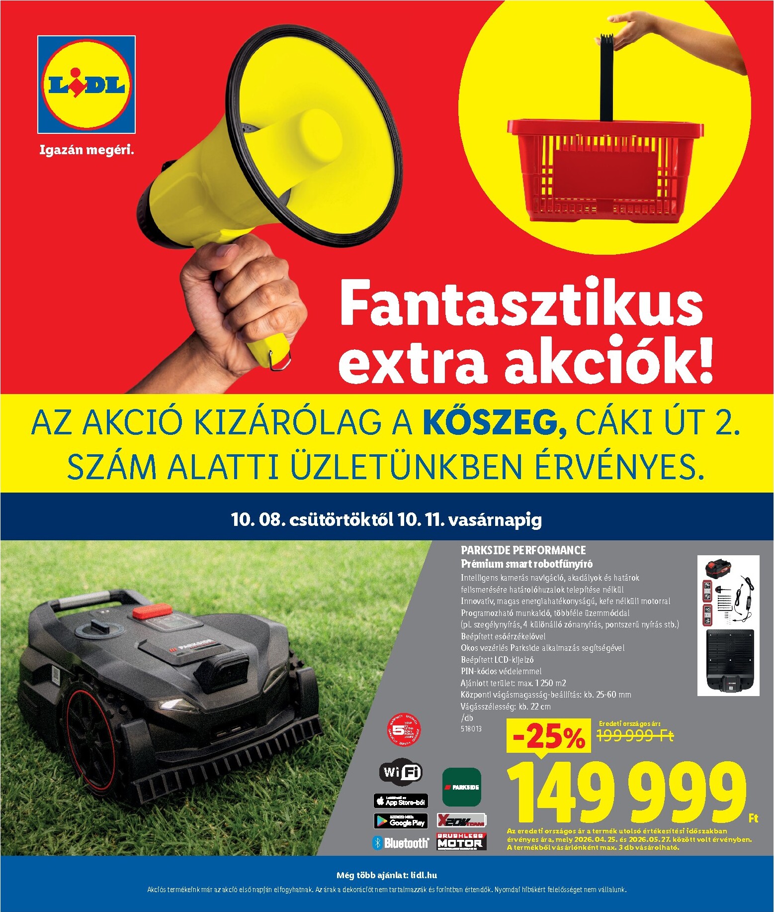 lidl - Lidl - Regionális akciók – Kőszeg hirdetmény a következő hétre csütörtöktől 2026.10.08.-tól vasárnaptól 2026.10.11.-ig