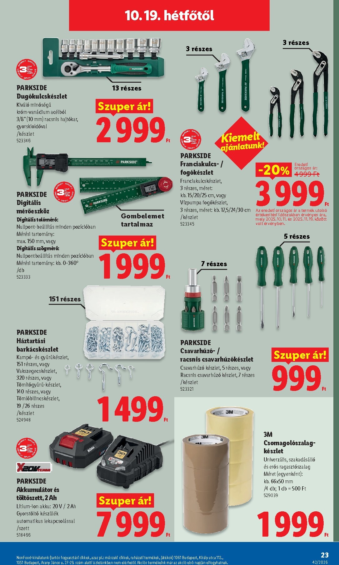 lidl - Lidl - Nonfood hirdetmény a következő hétre csütörtöktől 2026.10.15.-tól szerdától 2026.10.21.-ig - page: 23
