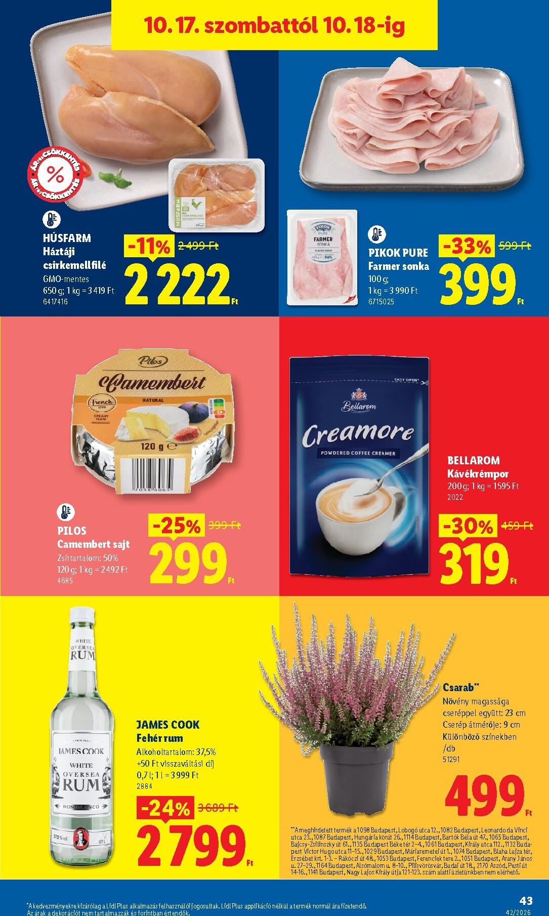 lidl - Lidl hirdetmény a következő hétre csütörtöktől 2026.10.15.-tól szerdától 2026.10.21.-ig - page: 43