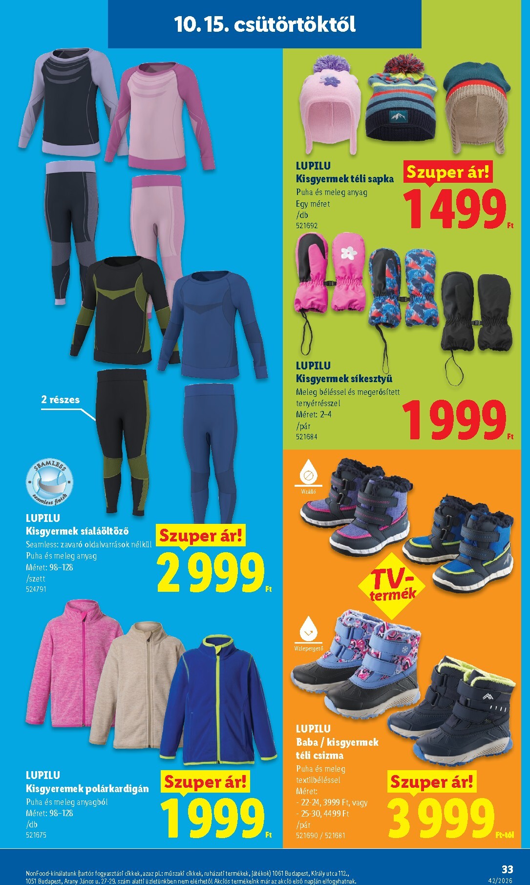 lidl - Lidl hirdetmény a következő hétre csütörtöktől 2026.10.15.-tól szerdától 2026.10.21.-ig - page: 33
