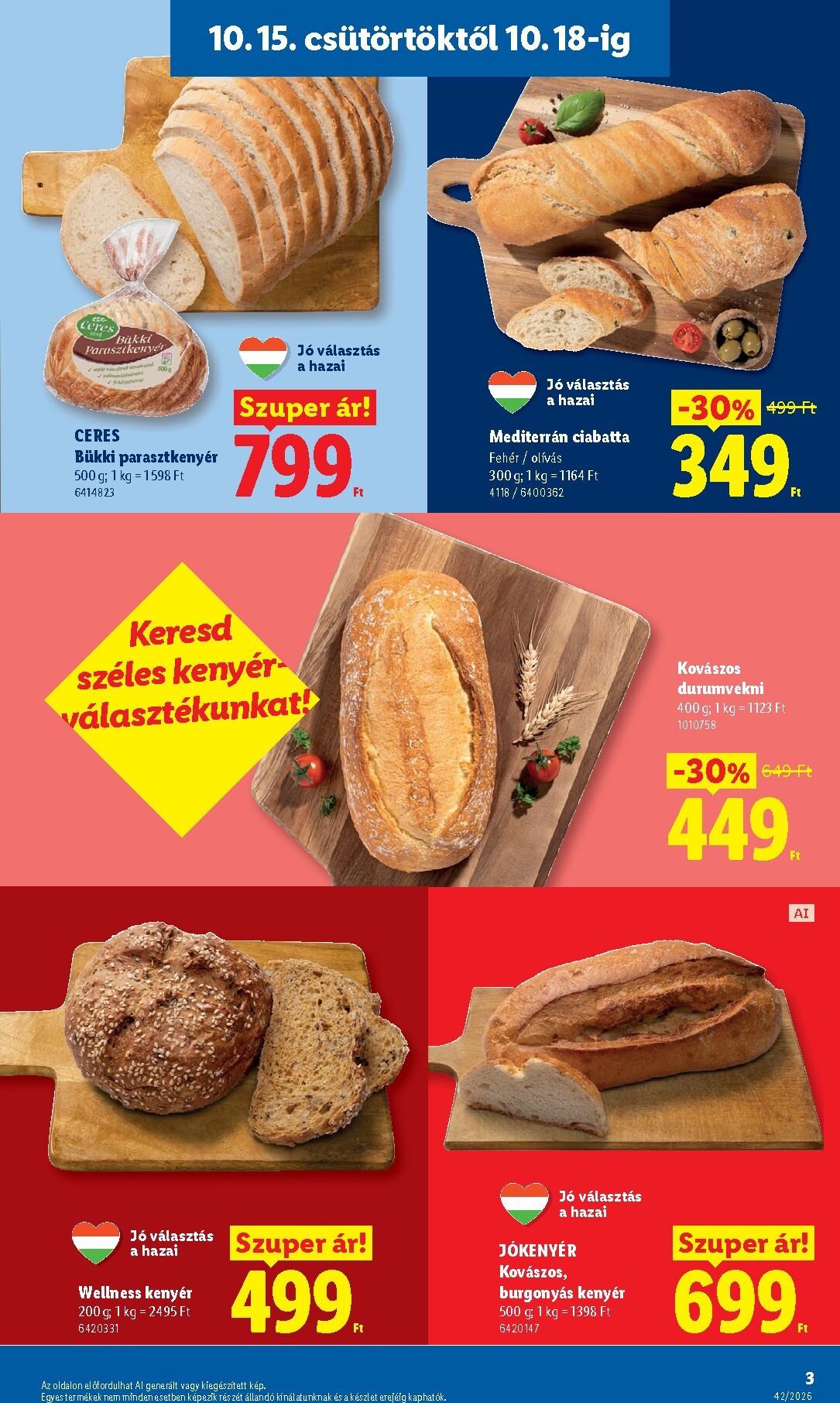 lidl - Lidl hirdetmény a következő hétre csütörtöktől 2026.10.15.-tól szerdától 2026.10.21.-ig - page: 3