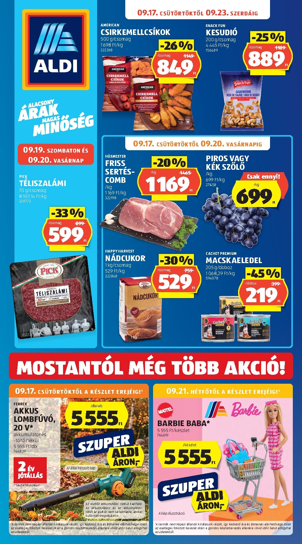 aldi - Aktuális Aldi szórólap érvényes csütörtöktől 2026.09.17.-től szerdától 2026.09.23.-ig