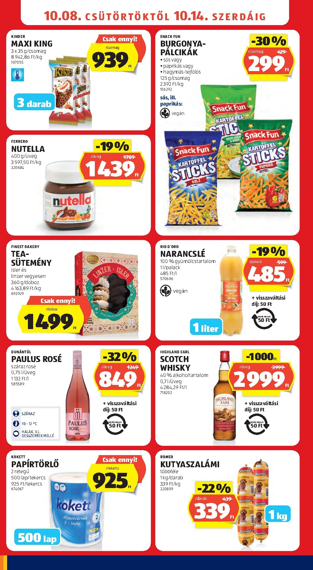 aldi - Aldi hirdetmény a következő hétre csütörtöktől 2026.10.08.-tól szerdától 2026.10.14.-ig - page: 12