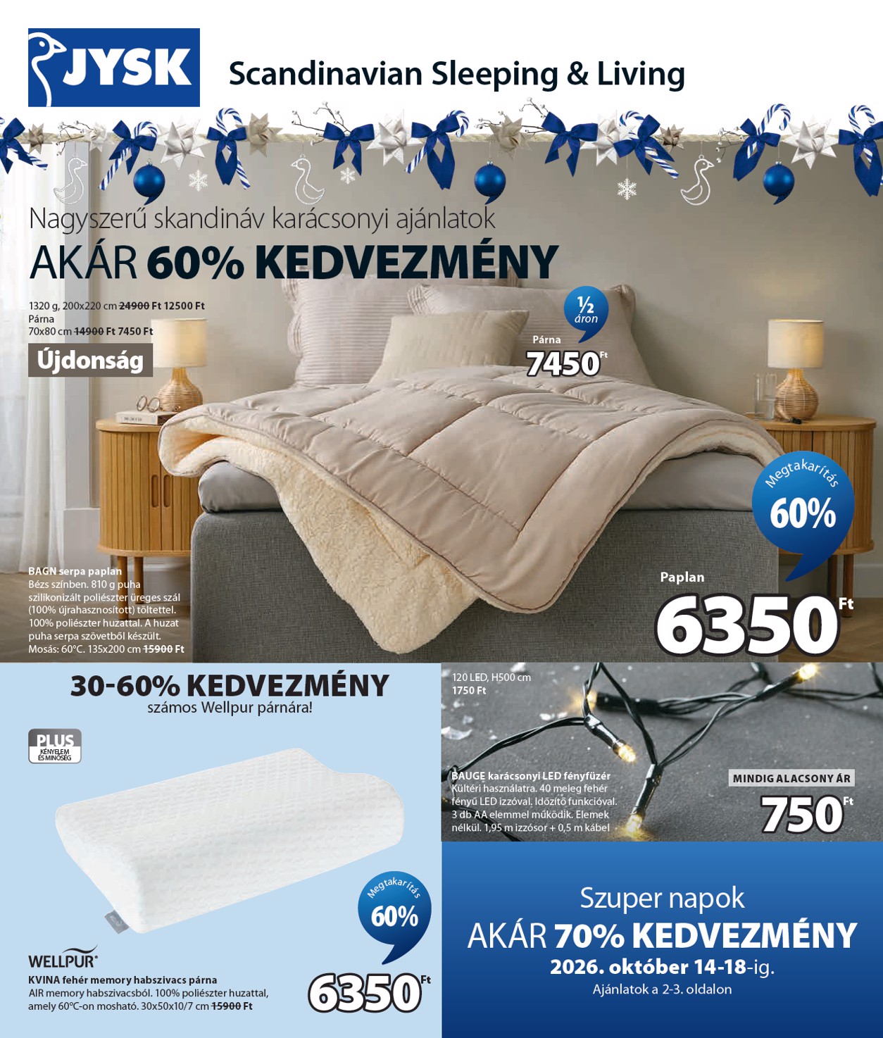 jysk - Aktuális JYSK szórólap érvényes szerdától 2026.10.14.-től vasárnaptól 2026.11.29.-ig - page: 2