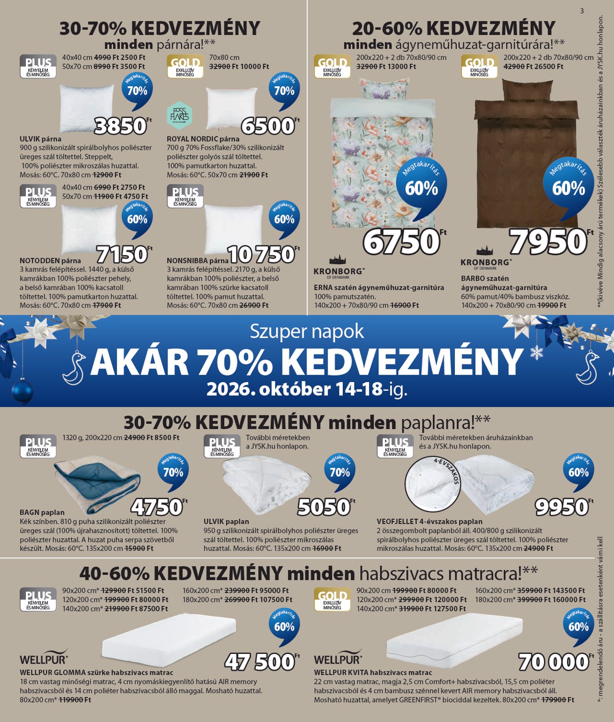 jysk - Aktuális JYSK szórólap érvényes szerdától 2026.10.14.-től vasárnaptól 2026.11.29.-ig - page: 4