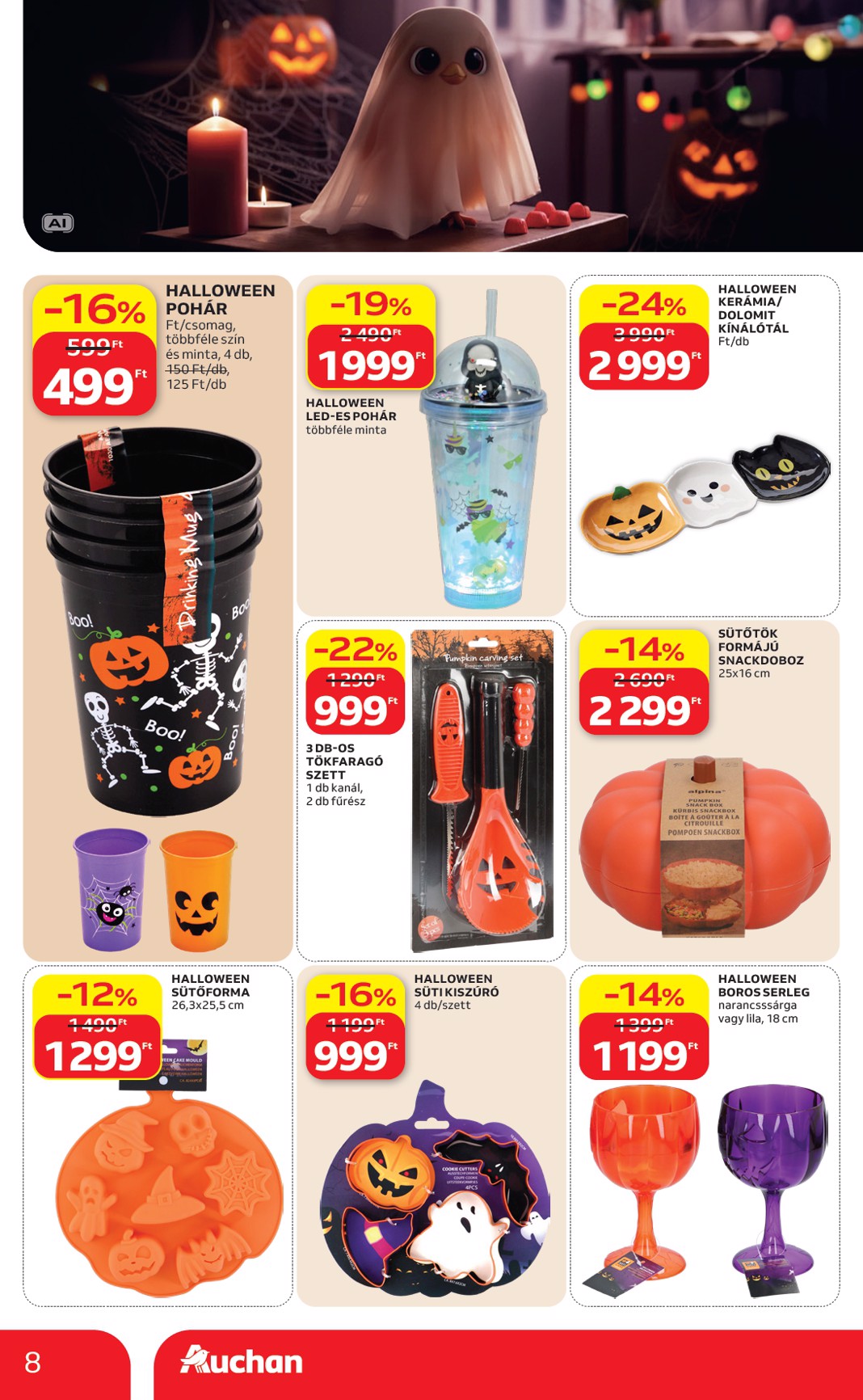 auchan - Aktuális Auchan - Halloweeni ajánlataink szórólap érvényes csütörtöktől 2026.10.01.-től szerdától 2026.10.07.-ig - page: 8