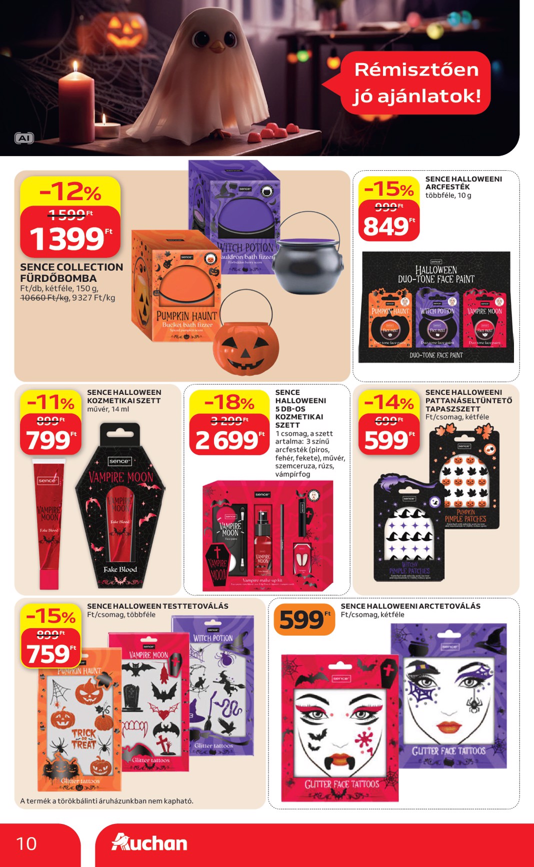 auchan - Aktuális Auchan - Halloweeni ajánlataink szórólap érvényes csütörtöktől 2026.10.01.-től szerdától 2026.10.07.-ig - page: 10
