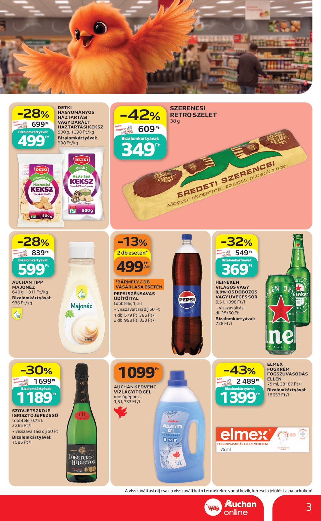 auchan - A jövőbeli Auchan - Szekszárdi ajánlataink akciós újság csütörtöktől 2026.10.08.-tól szerdától 2026.10.14.-ig érvényes. - page: 3