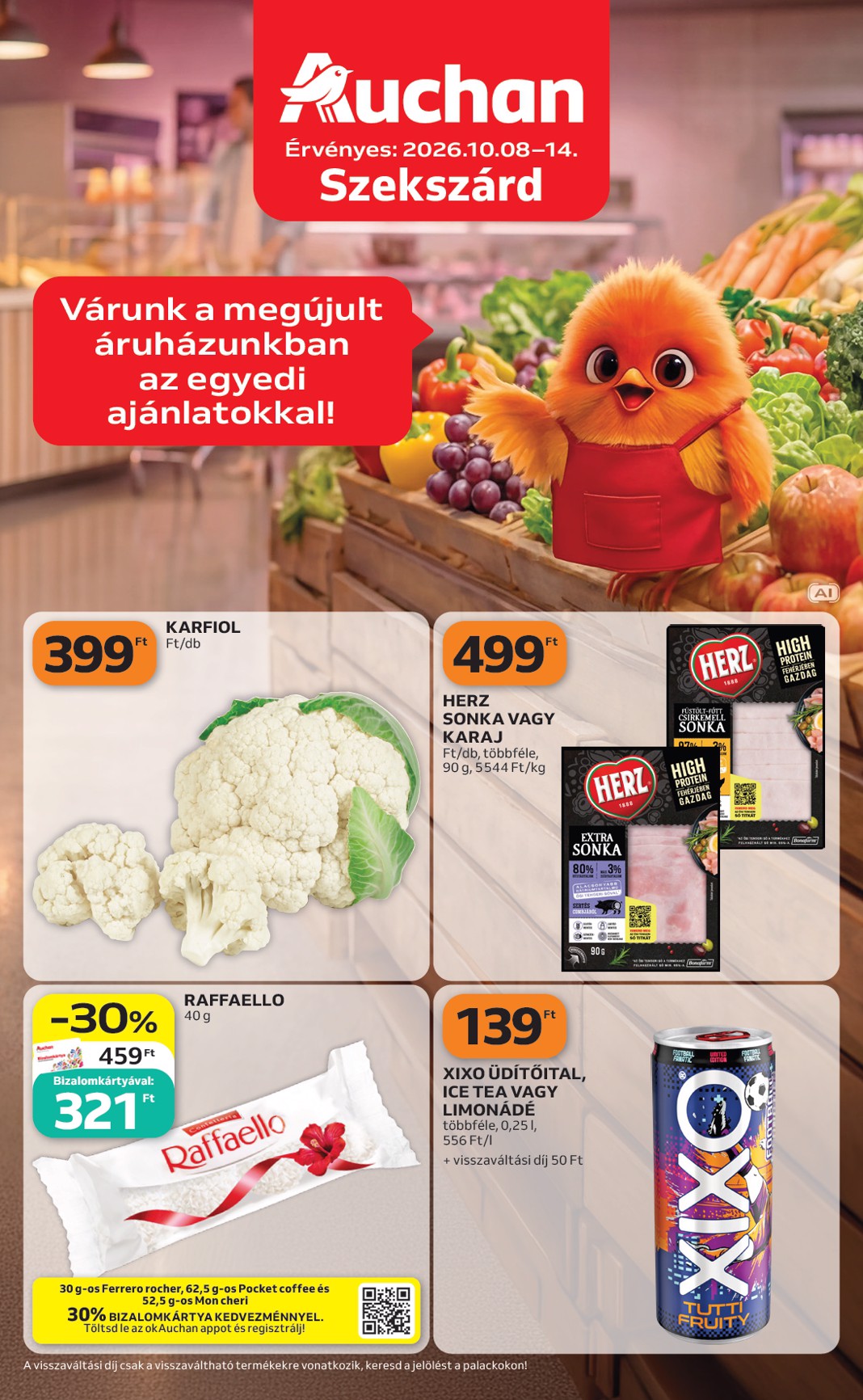 auchan - A jövőbeli Auchan - Szekszárdi ajánlataink akciós újság csütörtöktől 2026.10.08.-tól szerdától 2026.10.14.-ig érvényes.