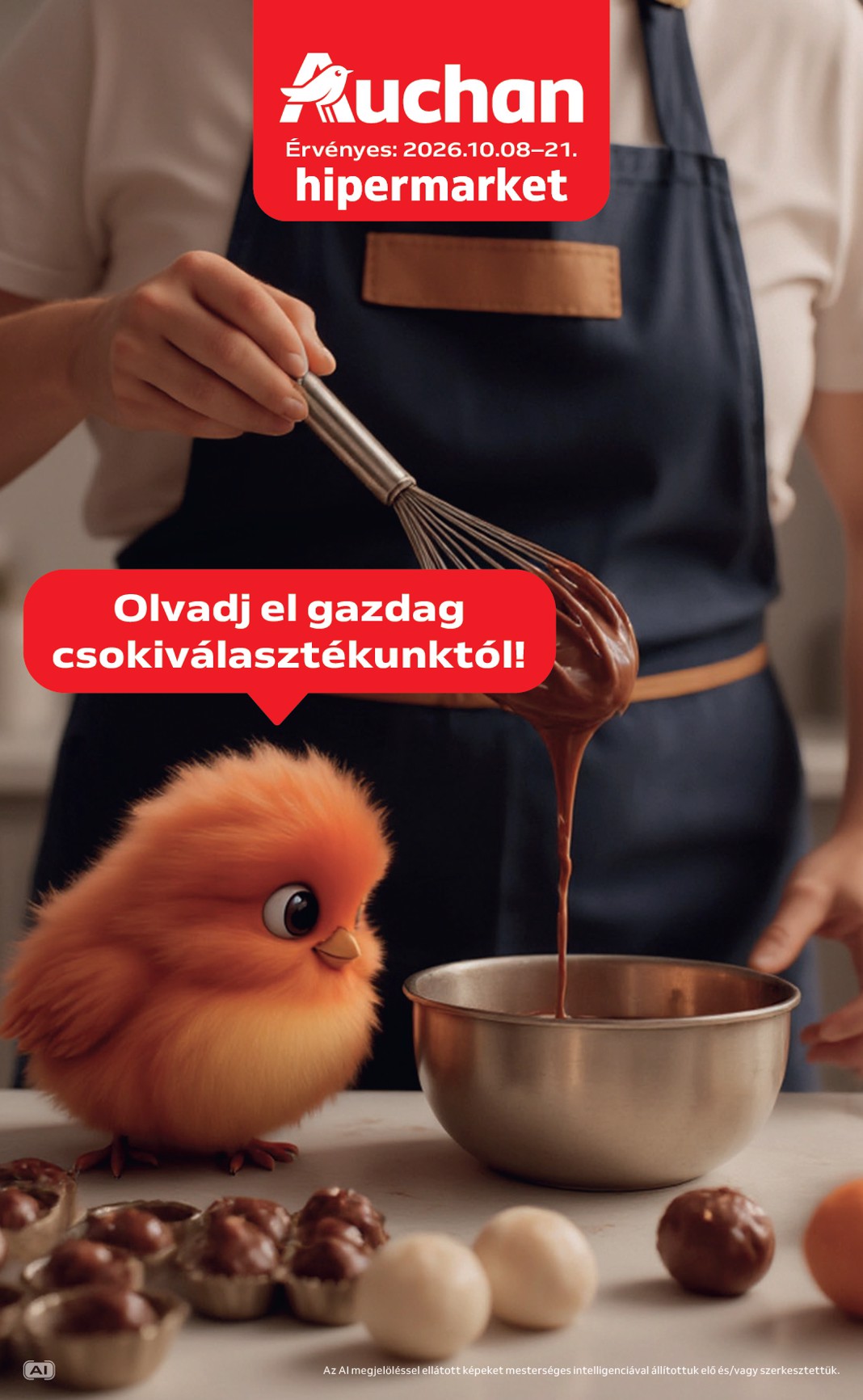 auchan - A jövőbeli Auchan - Csokoládé ajánlataink akciós újság csütörtöktől 2026.10.08.-tól szerdától 2026.10.21.-ig érvényes.