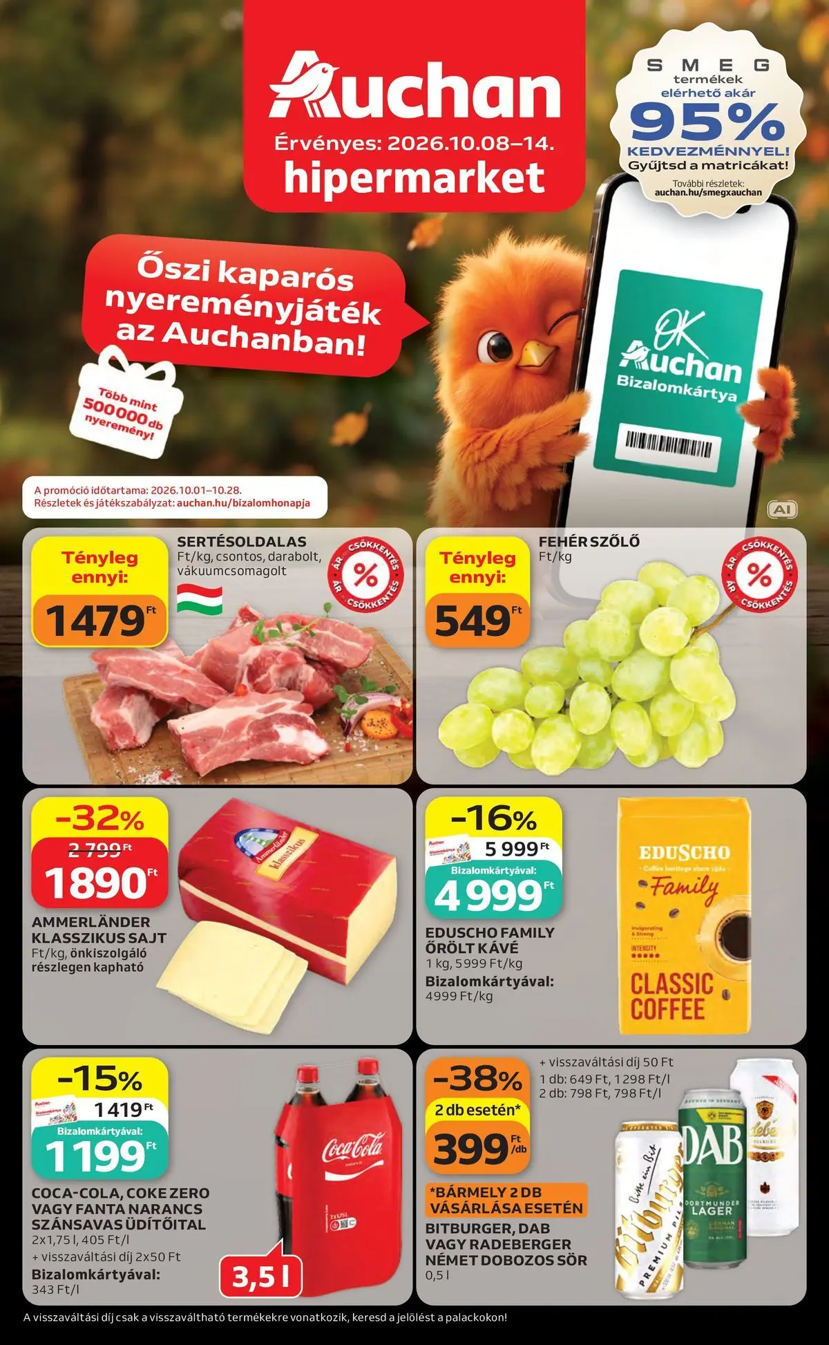 auchan - Aktuális Auchan Hipermarket szórólap érvényes csütörtöktől 2026.10.08.-től szerdától 2026.10.14.-ig