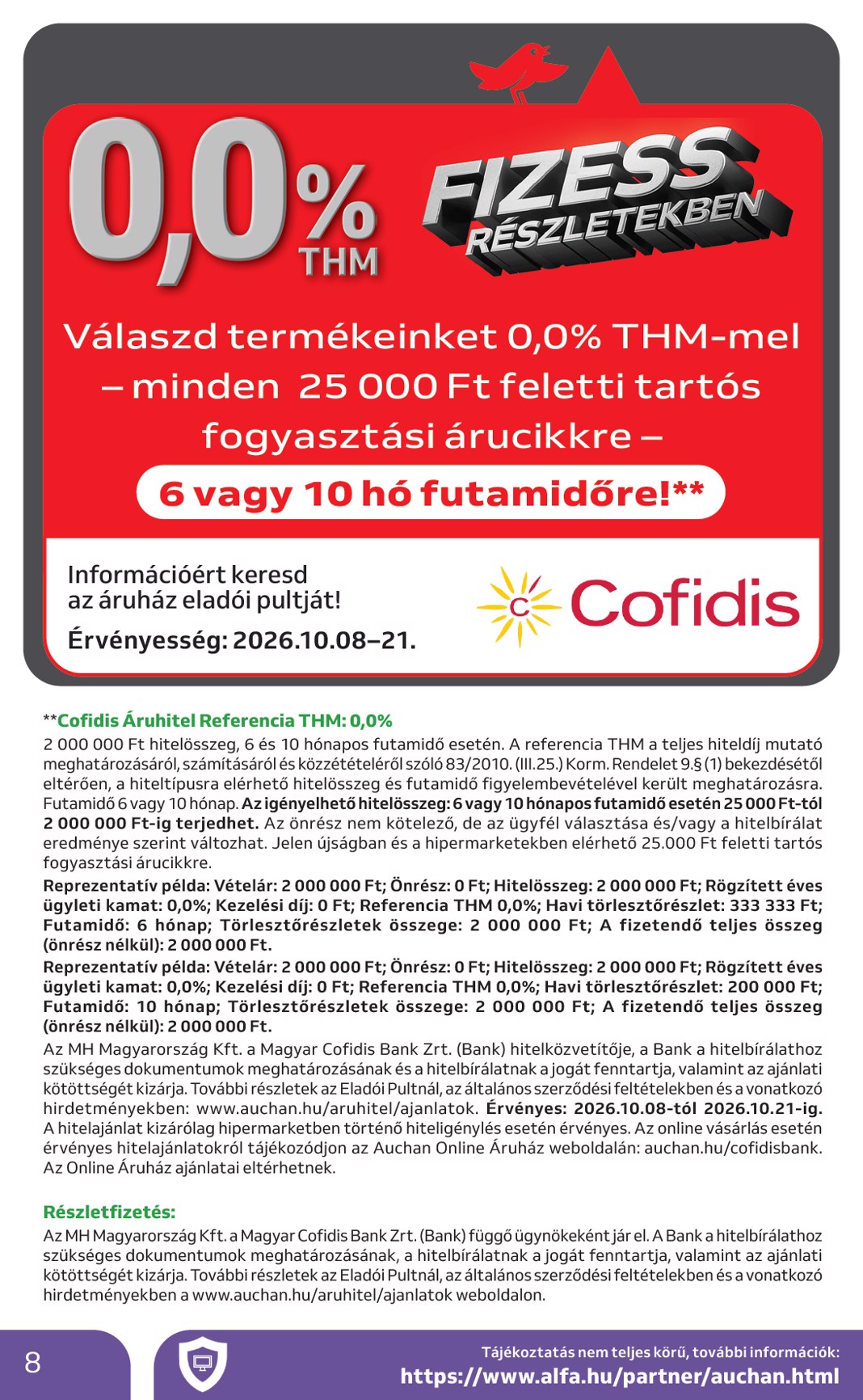 auchan - Aktuális Auchan - Műszaki ajánlataink szórólap érvényes csütörtöktől 2026.10.08.-től szerdától 2026.10.14.-ig - page: 8