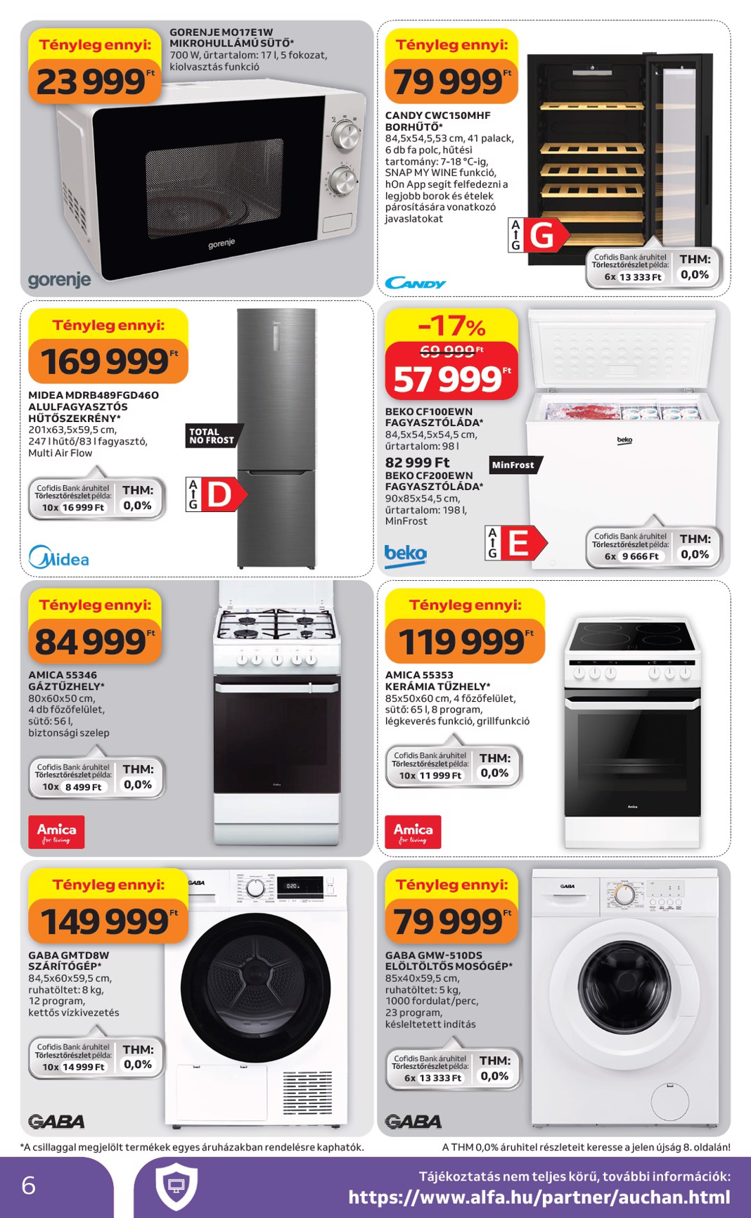 auchan - Aktuális Auchan - Műszaki ajánlataink szórólap érvényes csütörtöktől 2026.10.08.-től szerdától 2026.10.14.-ig - page: 6