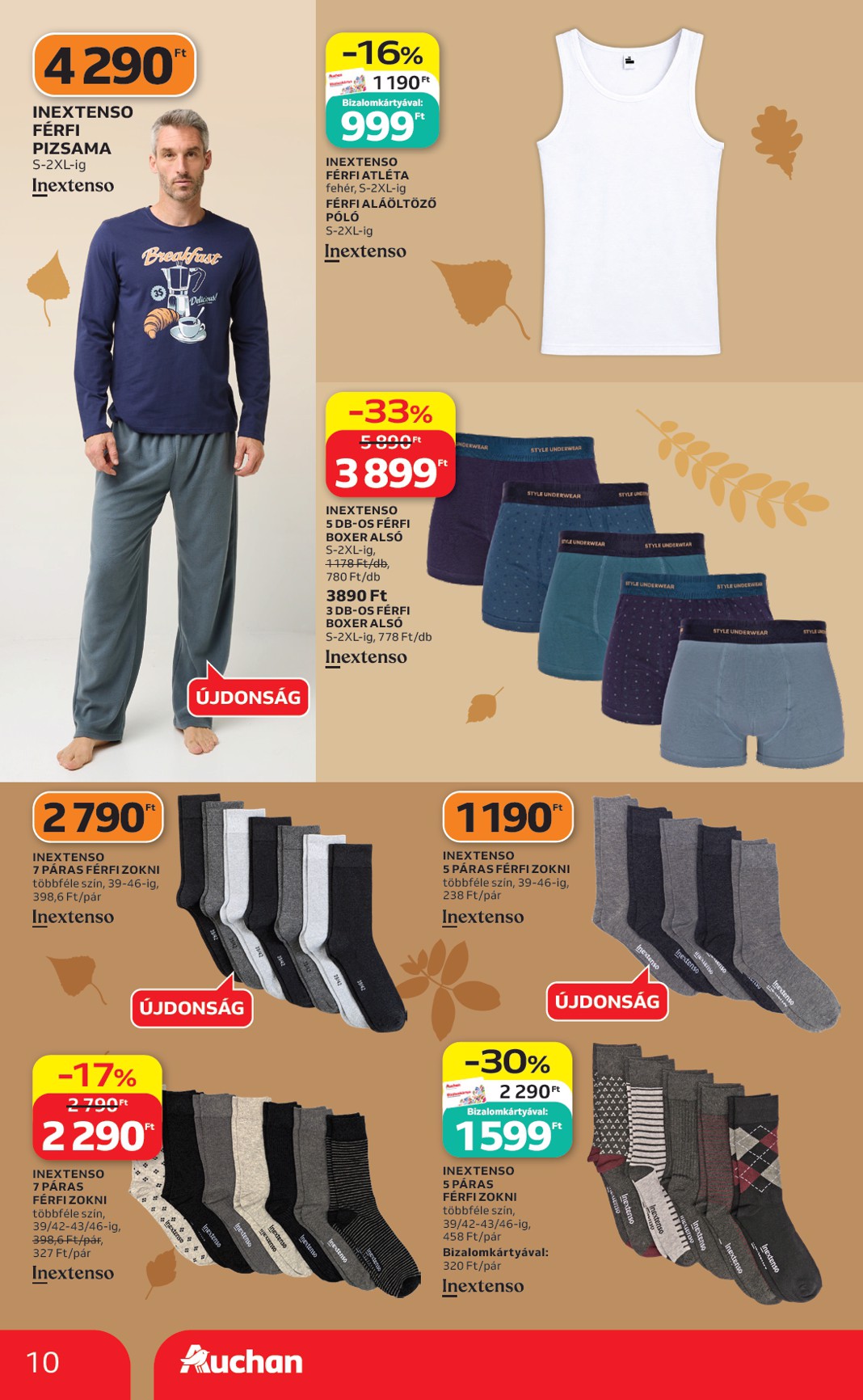 auchan - Aktuális Auchan - Őszi ruha ajánlataink szórólap érvényes csütörtöktől 2026.10.01.-től szerdától 2026.10.21.-ig - page: 10