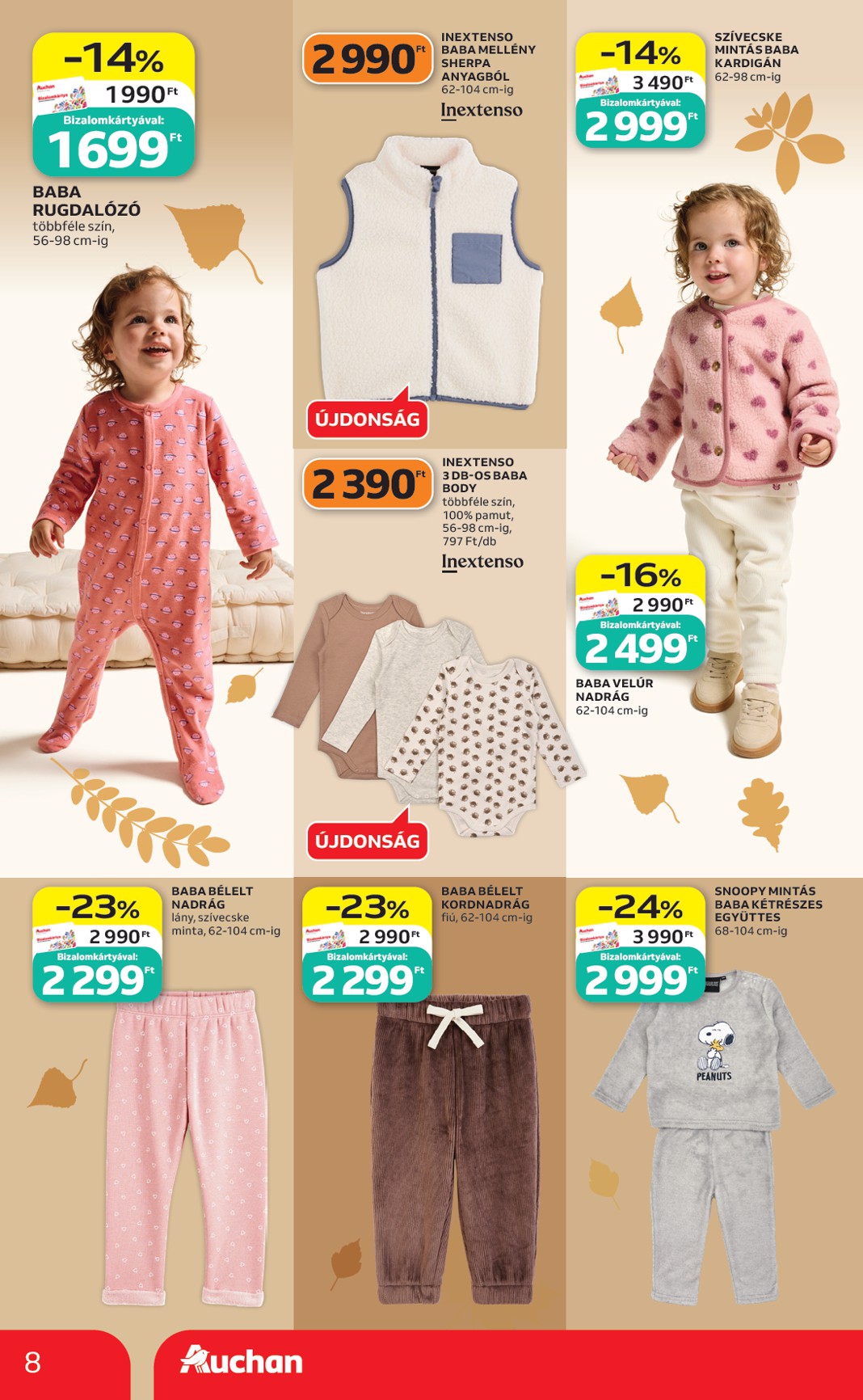 auchan - Aktuális Auchan - Őszi ruha ajánlataink szórólap érvényes csütörtöktől 2026.10.01.-től szerdától 2026.10.21.-ig - page: 8