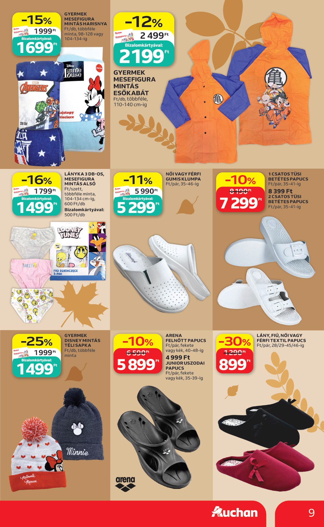 auchan - Aktuális Auchan - Őszi ruha ajánlataink szórólap érvényes csütörtöktől 2026.10.01.-től szerdától 2026.10.21.-ig - page: 9